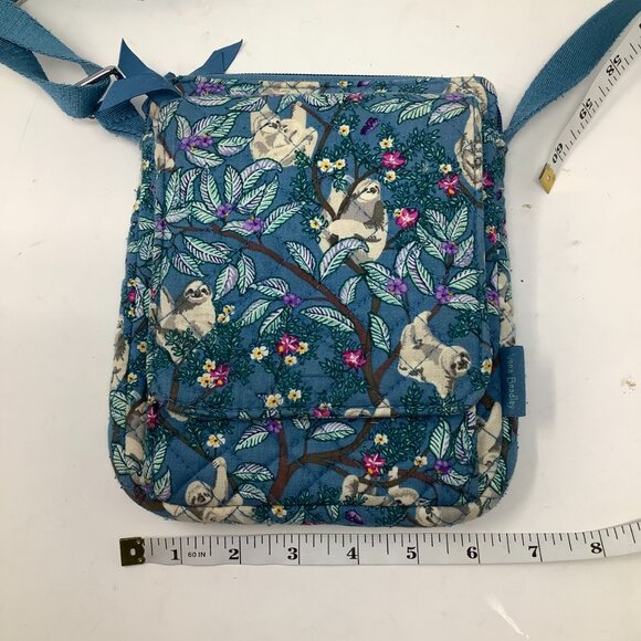 Vera Bradley crossbody purse sloth fabric blue purple Hanging Around - Picture 11 of 12